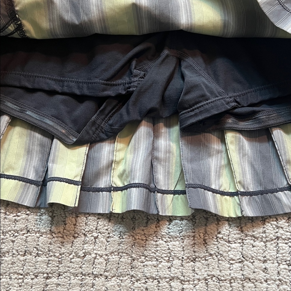Lululemon Gray and Yellow Striped Mini Skort - Picture 4 of 5